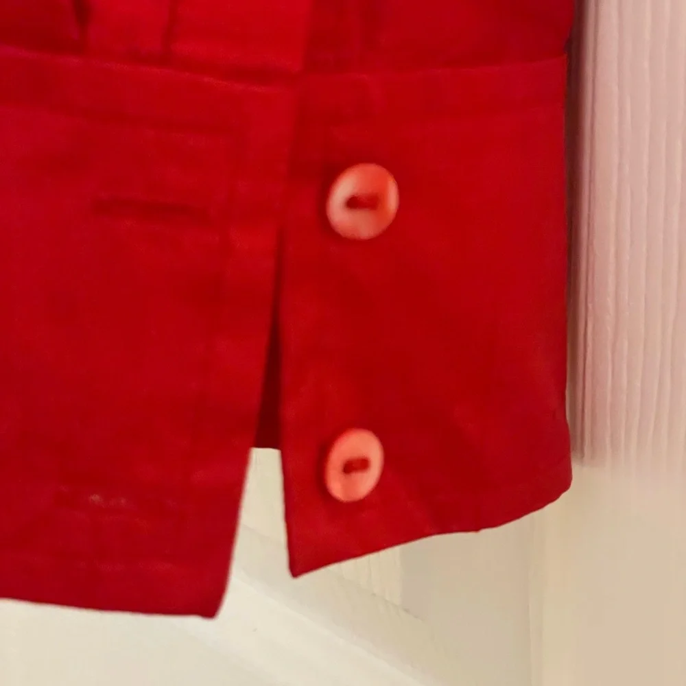 Cherry red silk ladies blouse size 8. Vibrant dress top. Excellent condition. - Picture 5 of 5